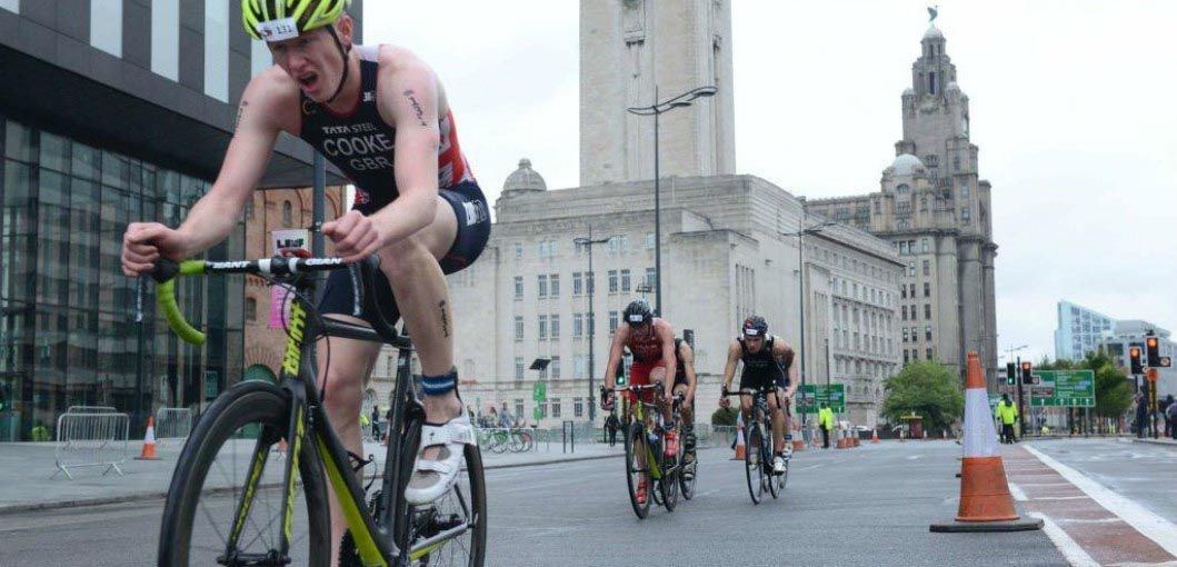 Ieuan Cooke in Liverpool Triathlon